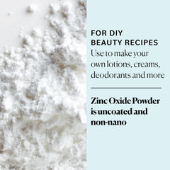 Pure pharmaceutical-grade zinc oxide powder close-up