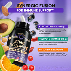 Zinc Picolinate 50mg aids absorption and digestion