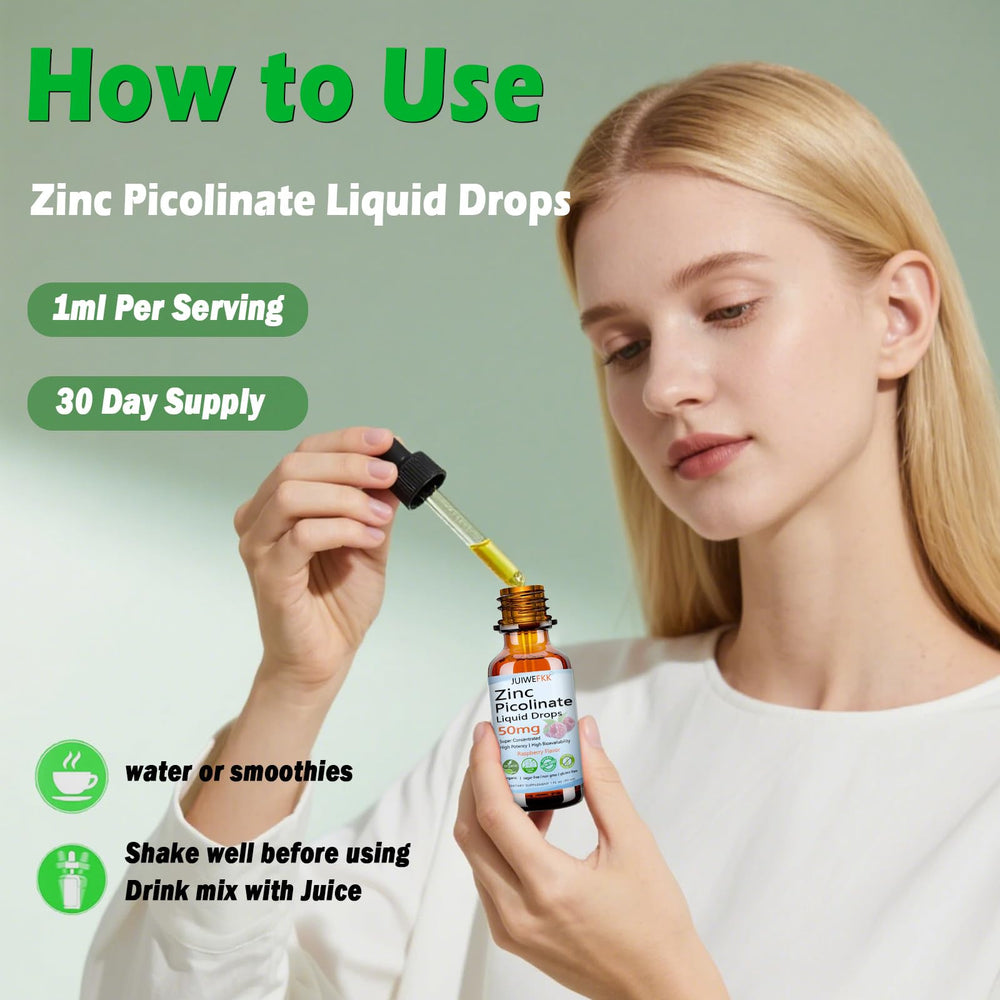 Raspberry-flavored zinc liquid drops highlighting ingredients