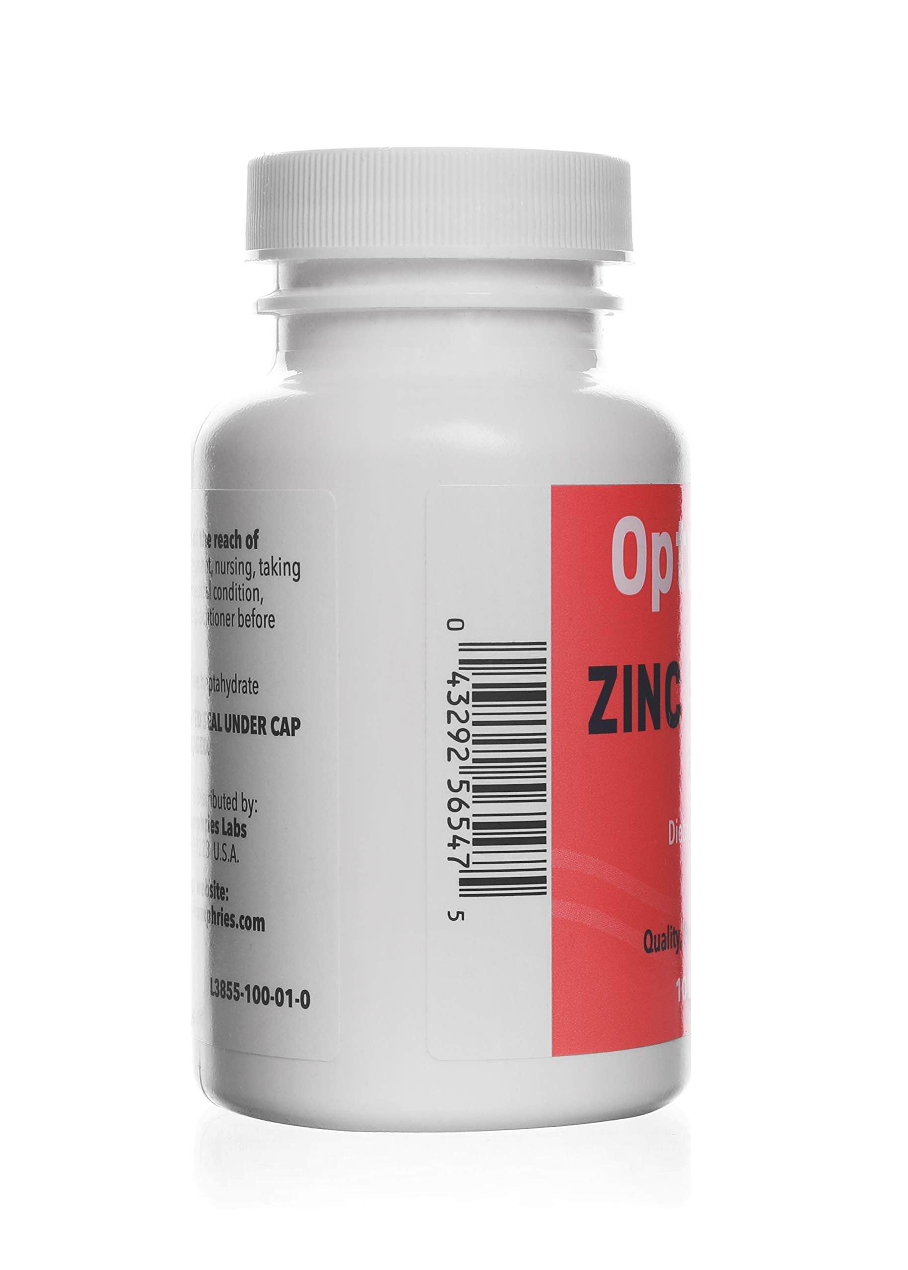 Zinc Sulfate 220 mg 100-count dietary supplement packaging