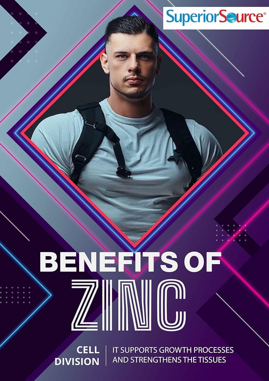 Label showing zinc 25 mg and Vitamin D3 5000 IU