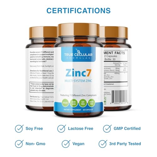 Zinc7 label close-up showing product details