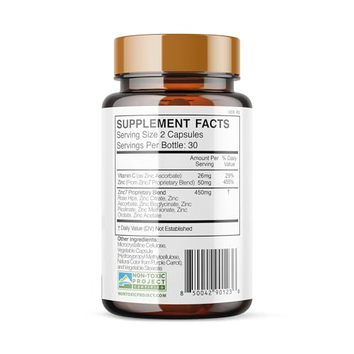 Zinc7 bottle with healthy lifestyle imagery