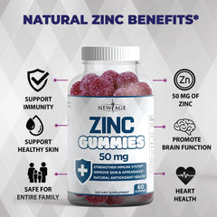 New Age Zinc Gummies bottle on white background