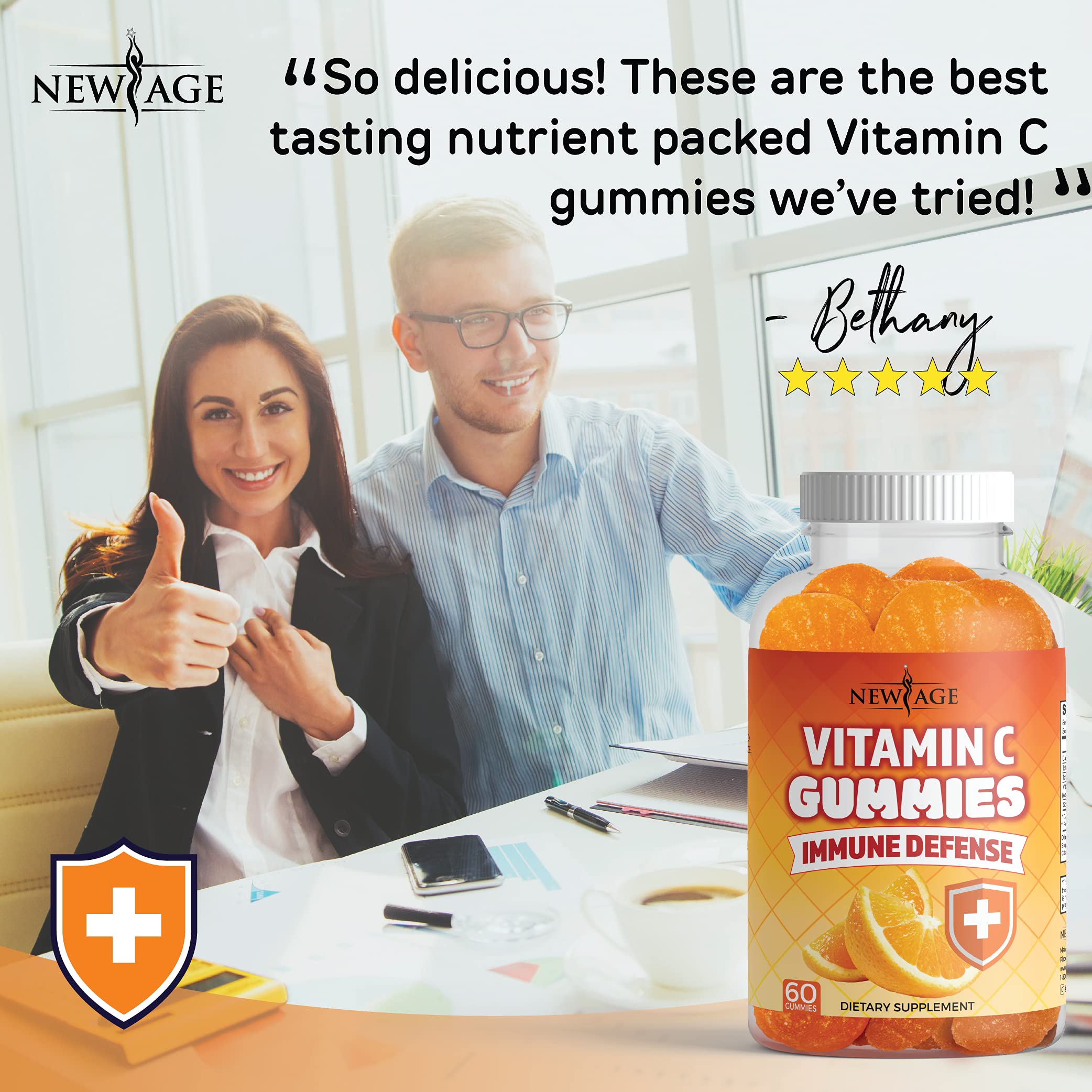 Zinc Gummies with vibrant fruit-flavored gummies on a white surface