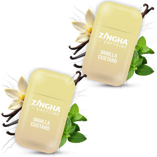 Z!NGHA caffeinated aromatherapy nasal inhaler stick front view – Vanilla Custard