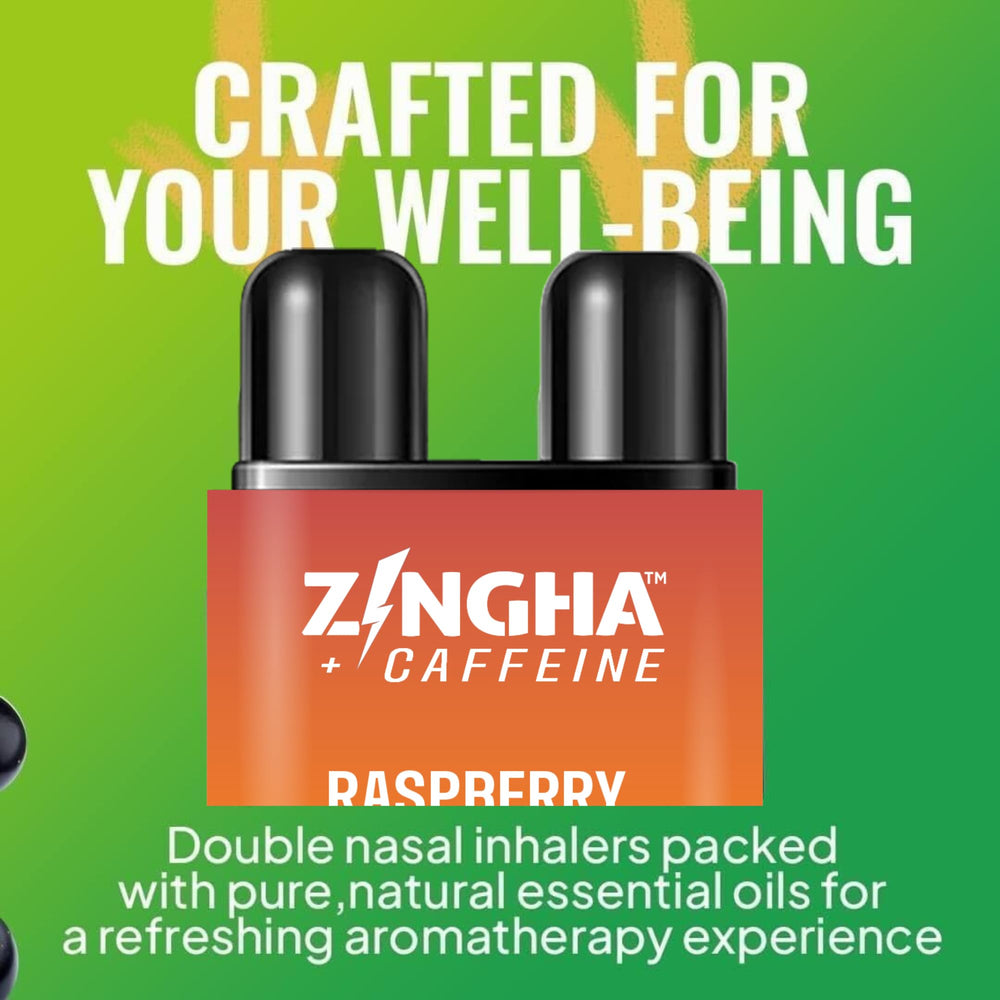 Product packaging for Z!NGHA caffeinated nasal inhaler – Vanilla Custard