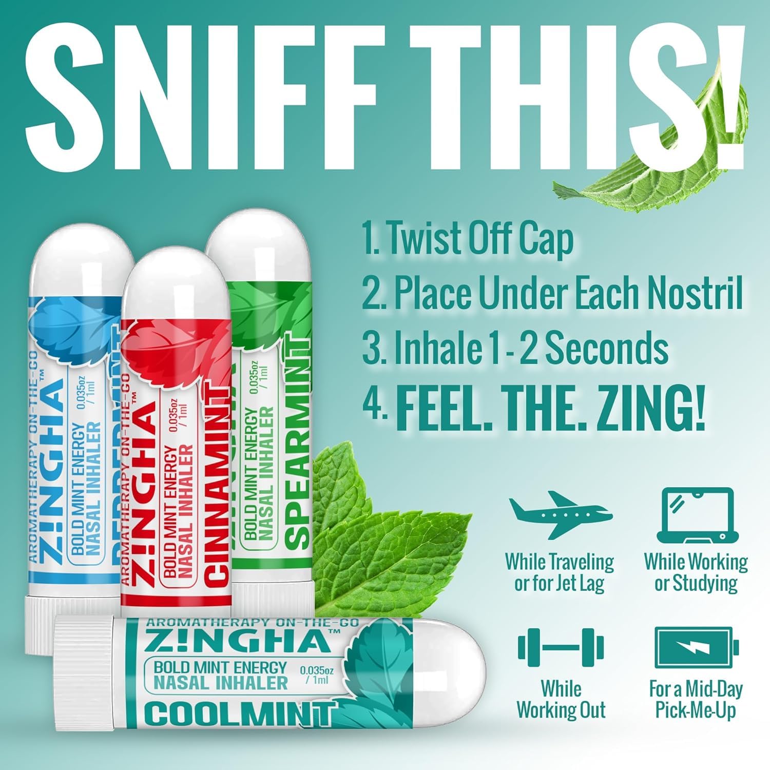 Dual-hole design inhaler for deeper aromatherapy