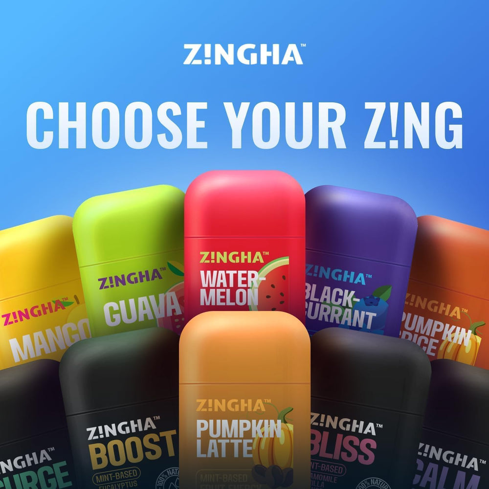 Z!NGHA on-the-go aromatherapy use, ideal for home, work, or gym sessions.