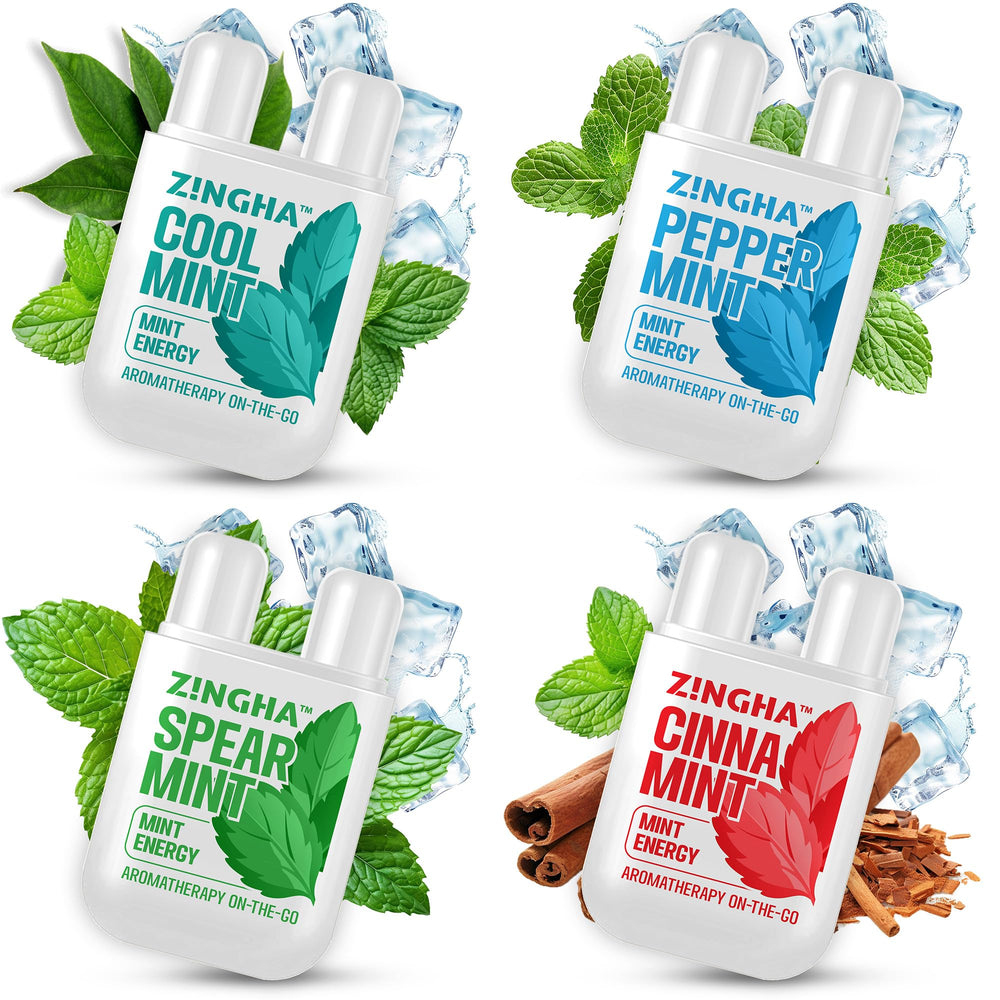 Z!NGHA dual nasal inhaler pack front demonstrates a compact daily wellness companion.