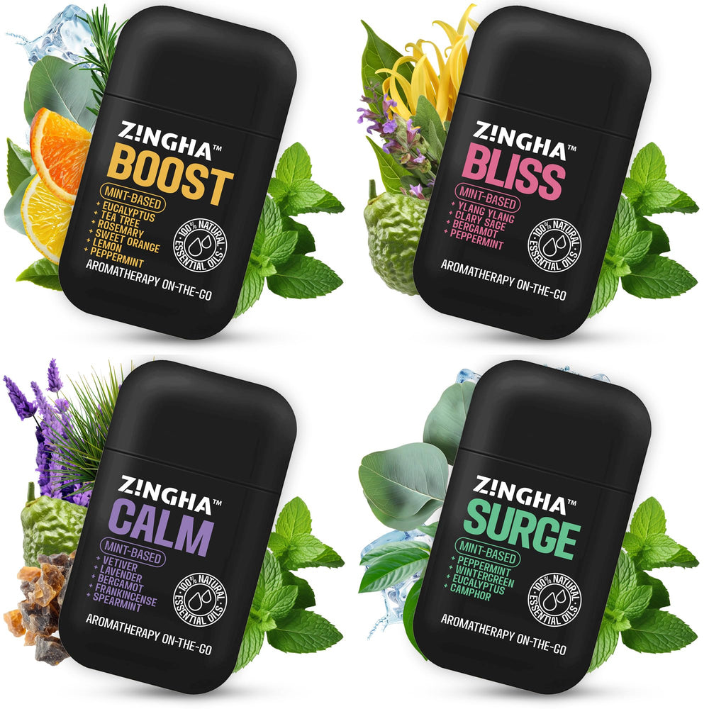 Z!NGHA dual-nasal-inhaler-stick open for quick aroma refresh on the go.