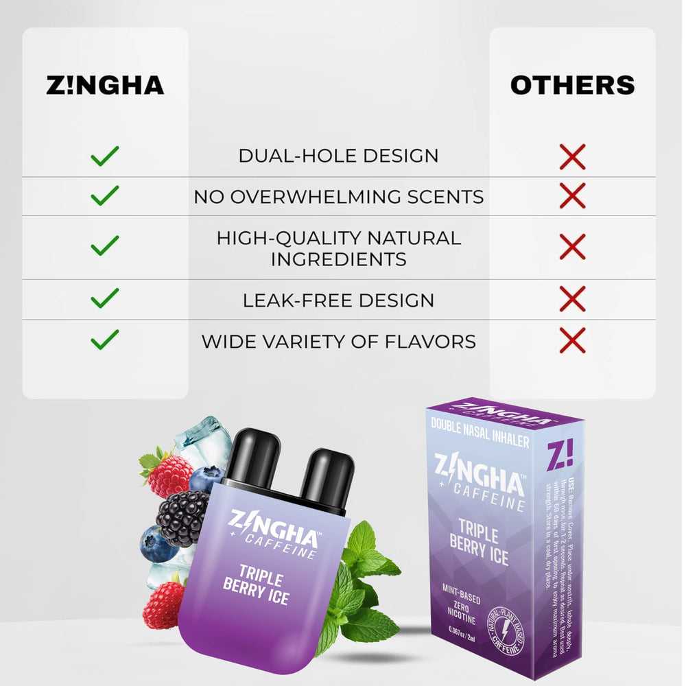 Blend of peppermint, eucalyptus, essential oils, and caffeine