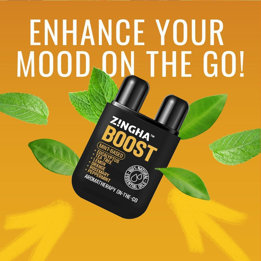 Z!NGHA sensory-refresh aroma suggests uplifting mood-enhancing moments.