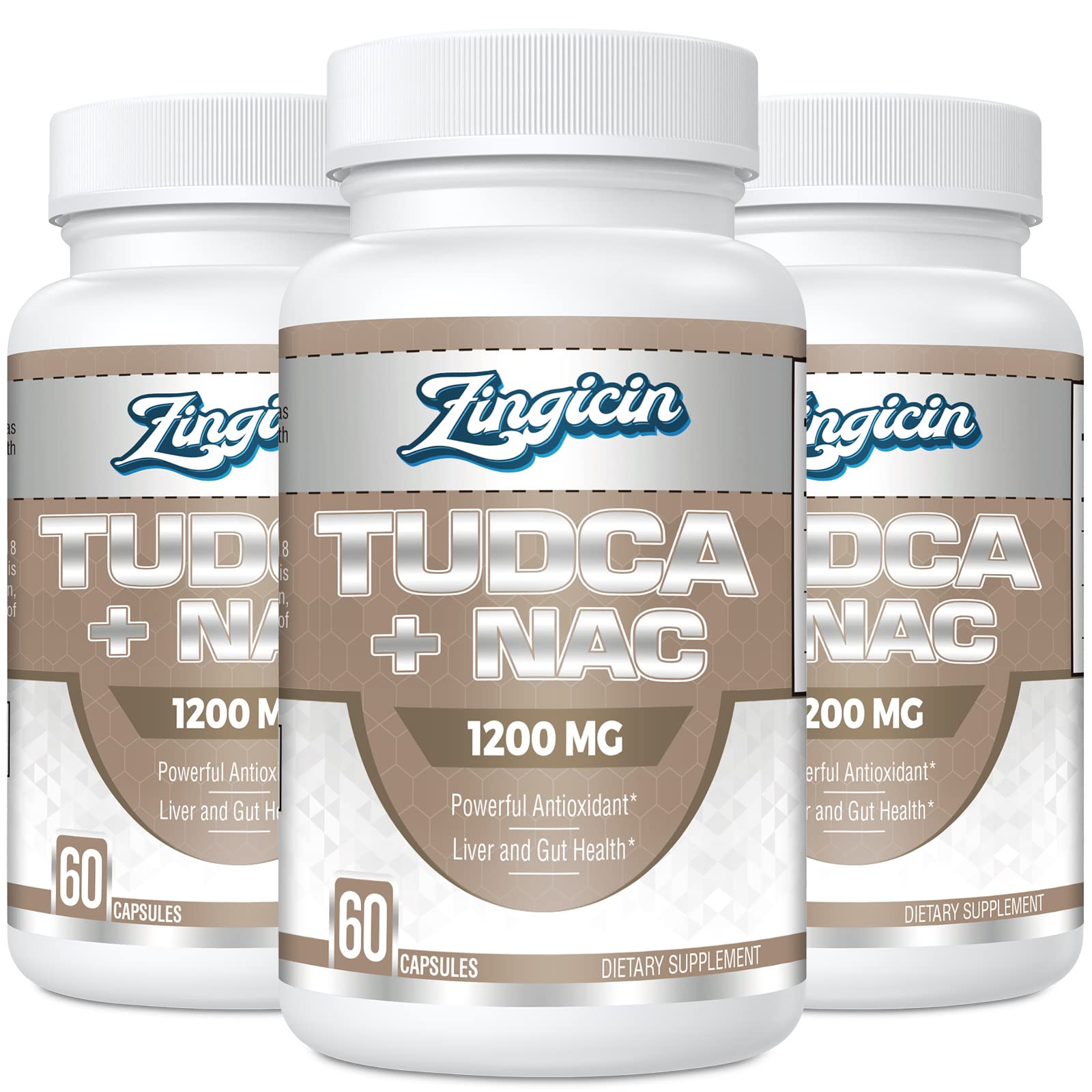 Hero image of Zingicin TUDCA with NAC supplement bottle and capsules
