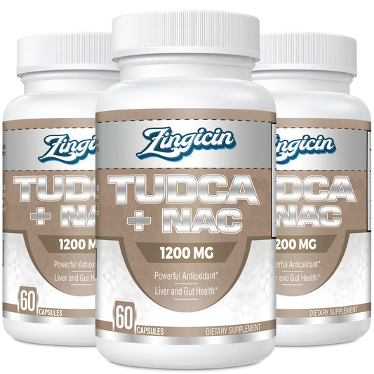 Hero image of Zingicin TUDCA with NAC supplement bottle and capsules