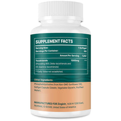 Daily dosage with water for Zingicin Tocotrienols softgels