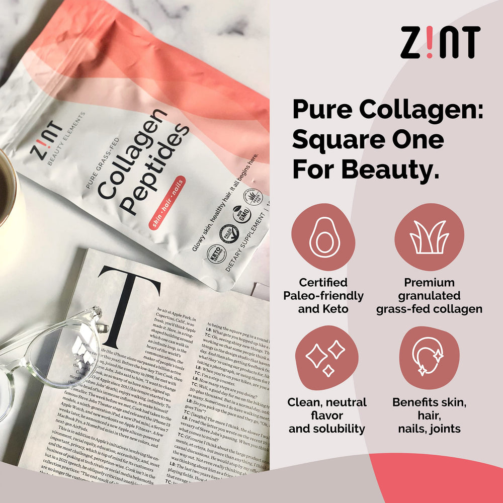 Granulated hydrolyzed collagen powder texture