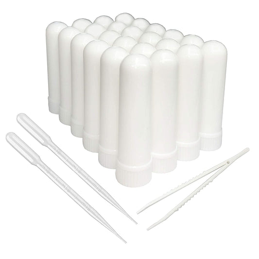 ZIOJOVK 24-piece blank essential oil inhaler tubes kit, front view