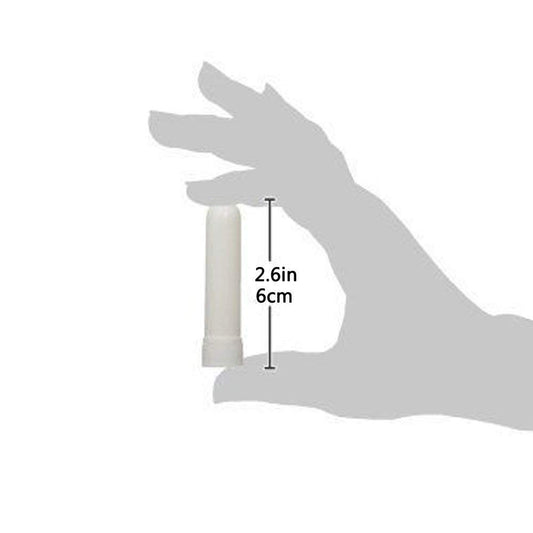 Pack of 24 white blank inhaler tubes with caps and wicks