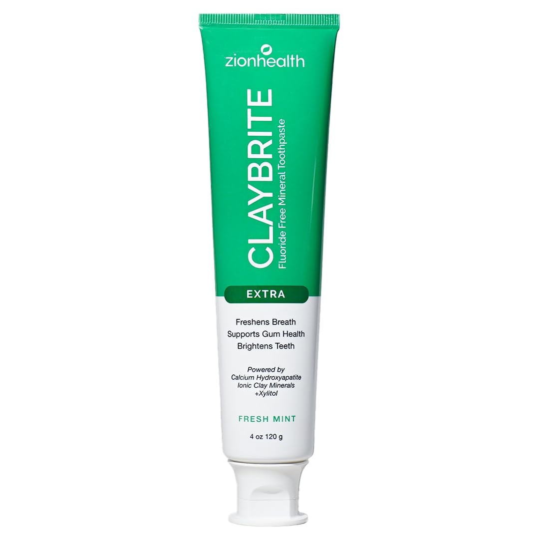 Front view of Zion Health ClayBrite Extra Strength Toothpaste 4 oz