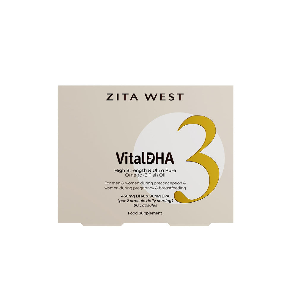 Zita West Vital DHA bottle – 60 capsules.