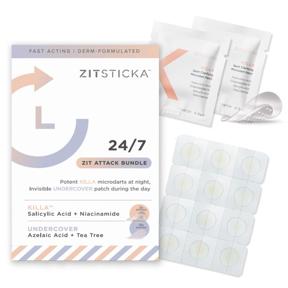 ZitSticka KILLA patch on a deep pimple for targeted care.