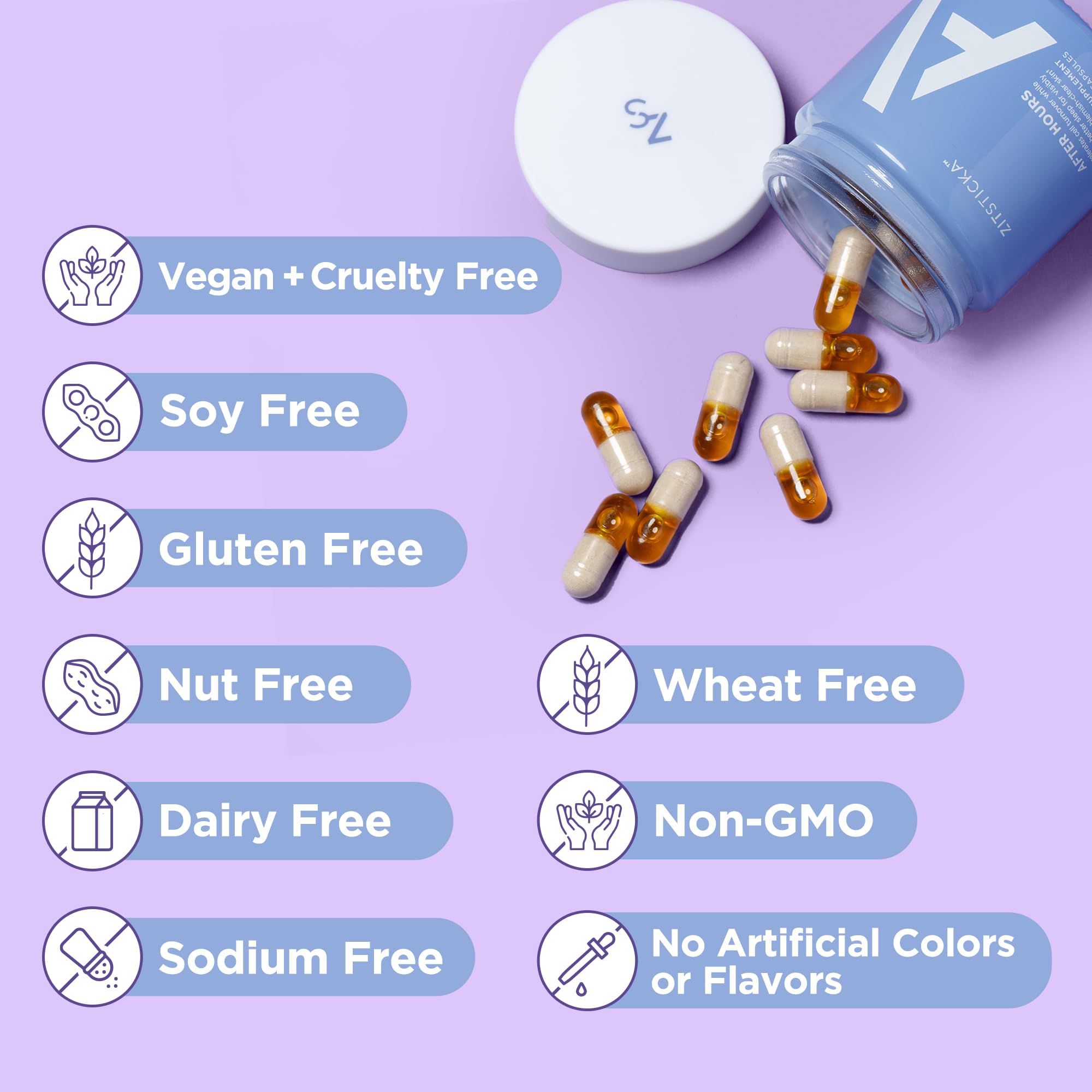 Eco-friendly packaging and allergen-free icons