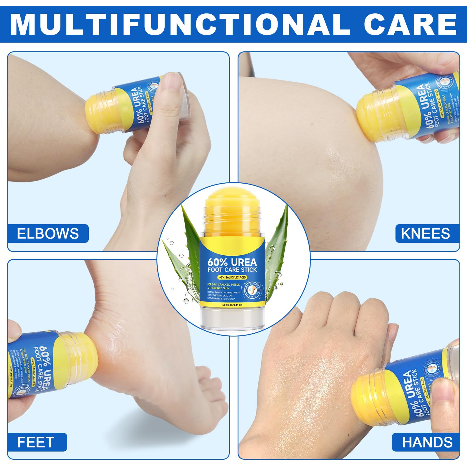 ZIXAOK Foot Care Stick suitable for elbows and knees too