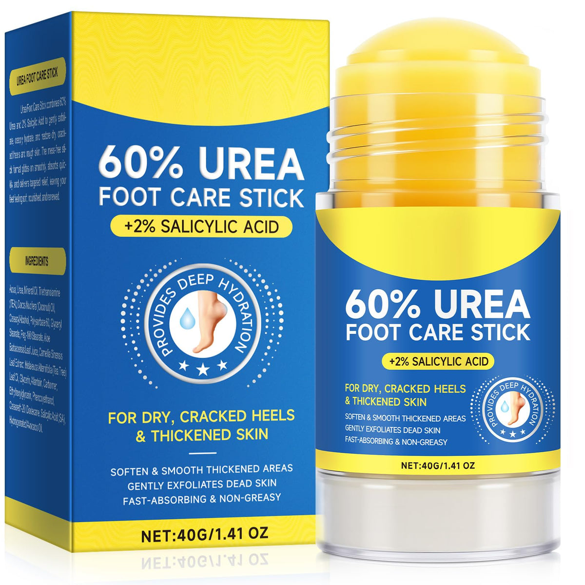 ZIXAOK Foot Care Stick packaging shows hygienic, mess-free design for easy use