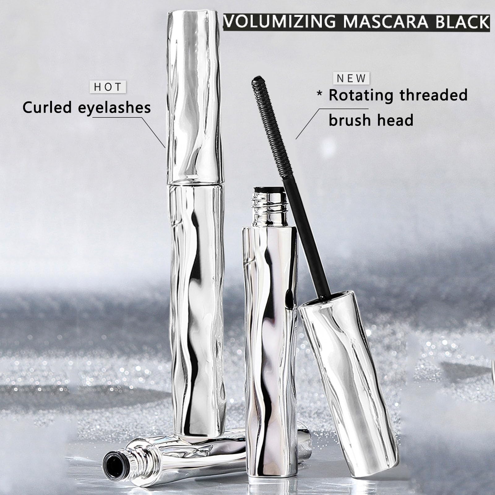 Zkyo Mascara 3d curling lashes for voluminous definition.
