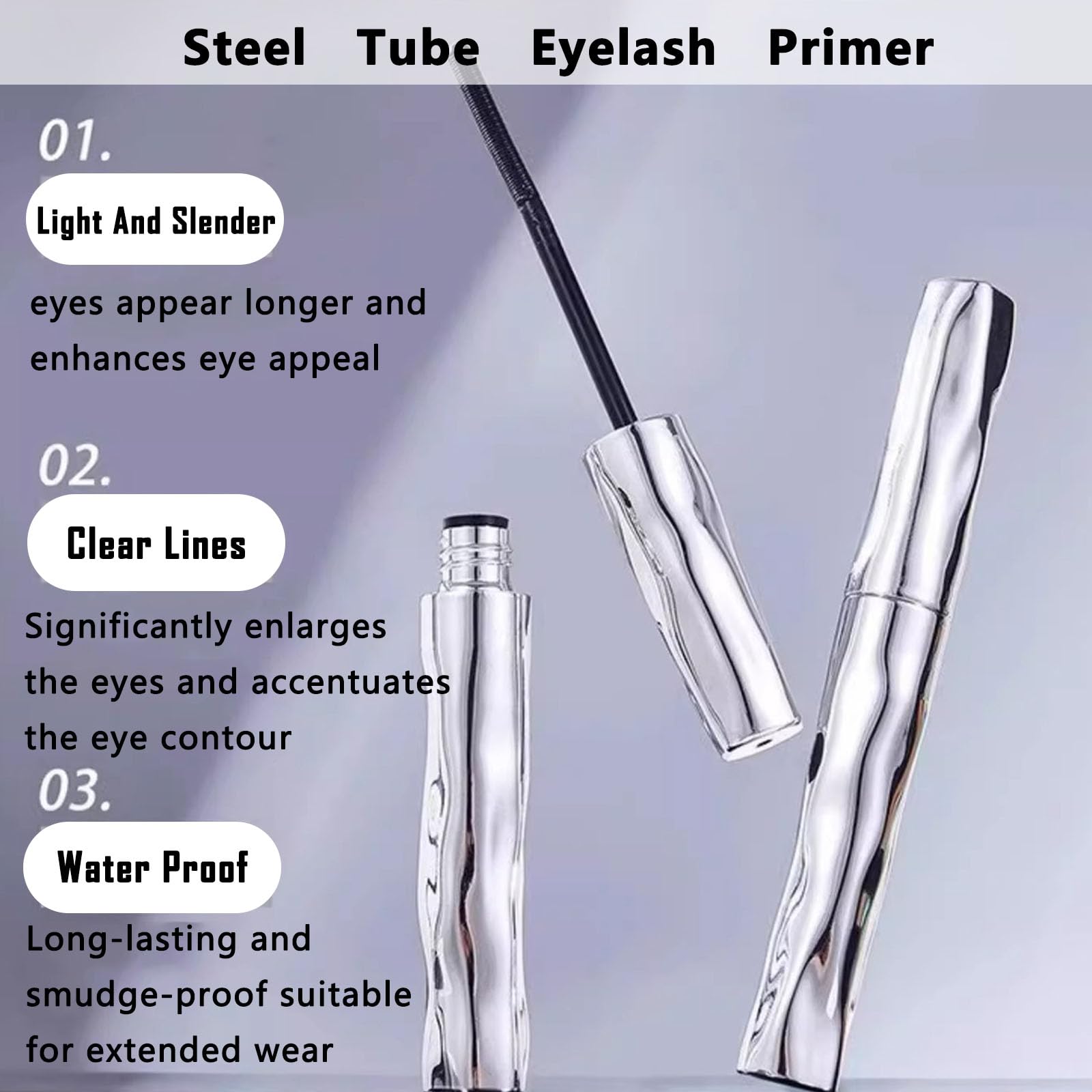 Zkyo Mascara waterproof formula keeps lashes curled through humidity and sweat.
