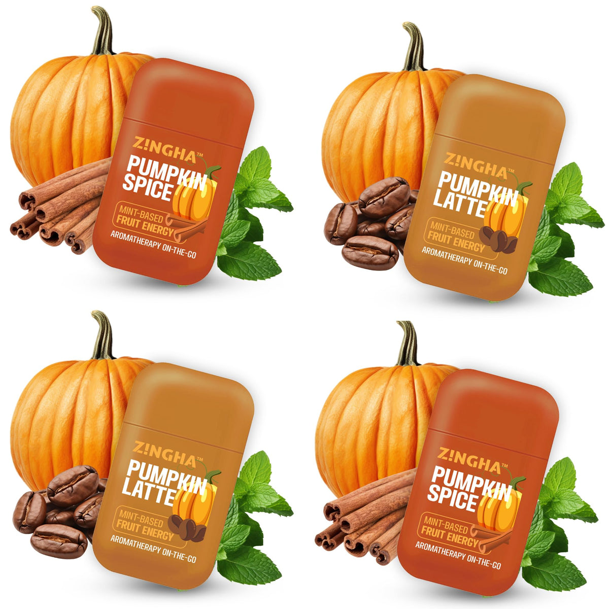 Z!NGHA dual nasal inhaler design showcasing portable aromatherapy on the go.