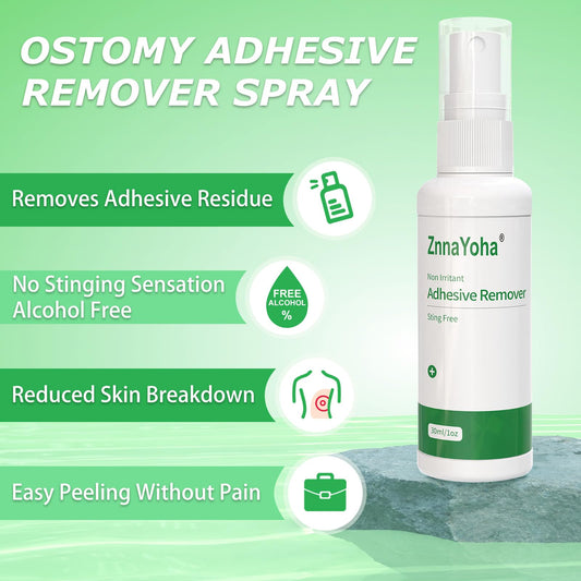 ZnnaYoha adhesive remover spray close-up showing quick-dry action.