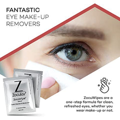 Zocular Zocuwipe eyelid-margin-cleanse image conveys refreshed eyes and moisture.