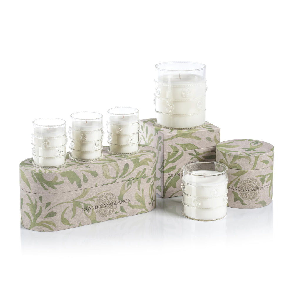 Zodax Grand Casablanca candle in botanical gift box ideal for gifting