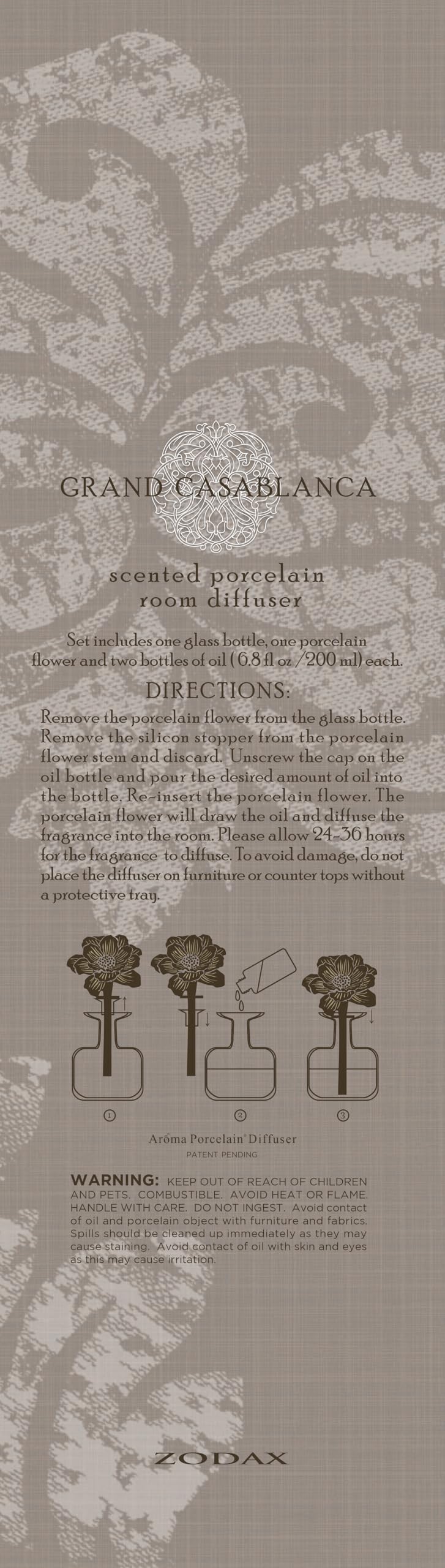 Gift box packaging for Zodax Grand Casablanca diffuser