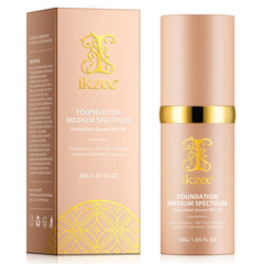 ZODENIS color-changing foundation bottle showing the 4-in-1 makeup base concept for natural nude look.
