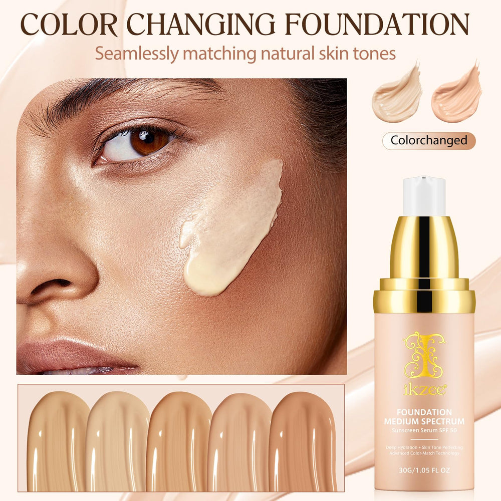 ZODENIS hydrating liquid foundation texture on skin for comfortable wear.