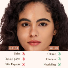 ZODENIS quick-blend foundation application on skin for seamless finish.