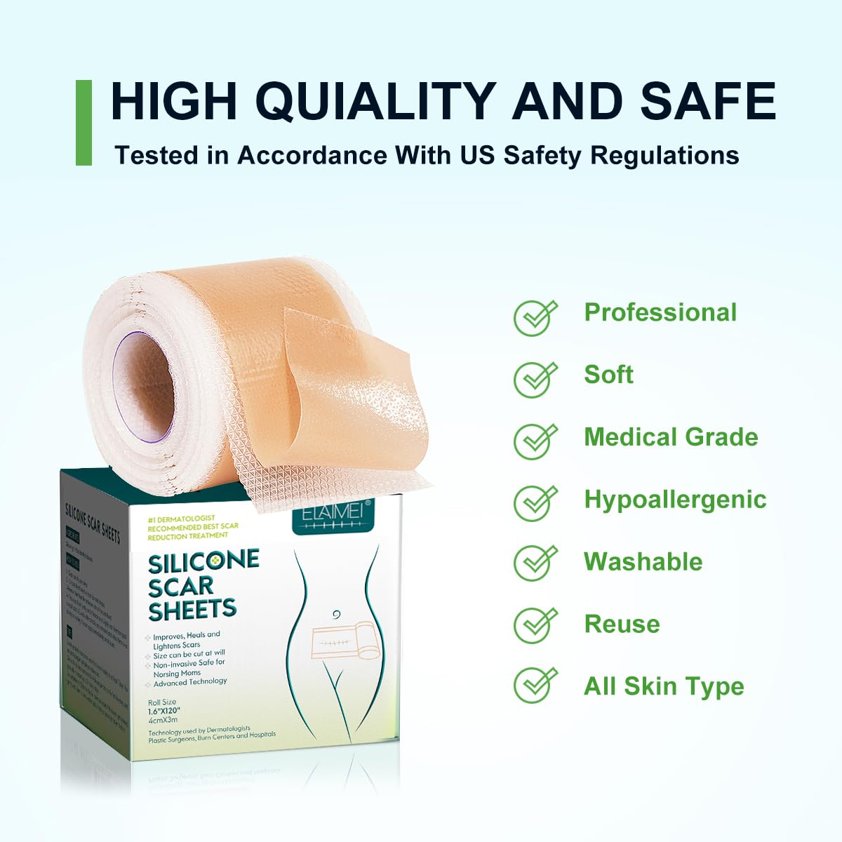 ZODENIS silicone scar sheets reusable design for ongoing scar care