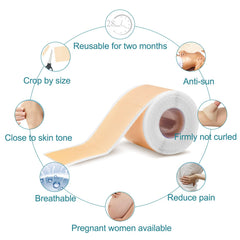 ZODENIS silicone scar tape worn 24 hours demonstrates comfortable all-day wear.
