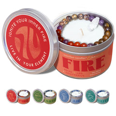 Front view of Zodiac Fire Candle for Women with Aries, Leo and Sagittarius