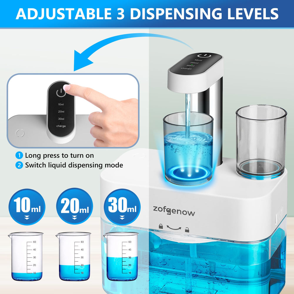 Family-friendly mouthwash dispenser for kids and adults