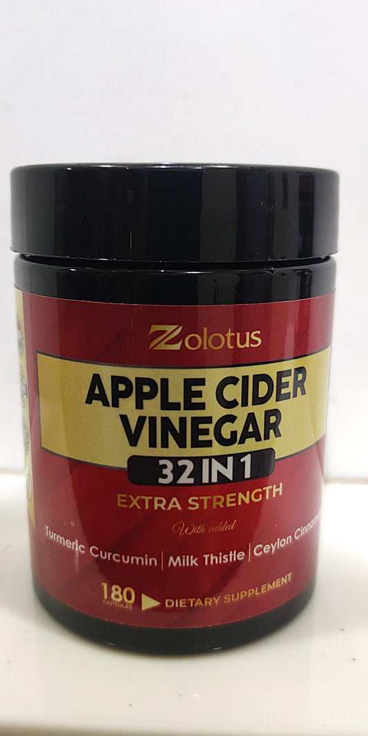 Close-up of bottle label highlighting the 32-in-1 formula