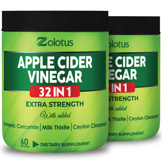 Zolotus Apple Cider Vinegar Capsules 2 Packs front view