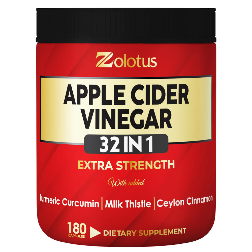 Zolotus bottle front showing label and 180 capsules for convenient vitality