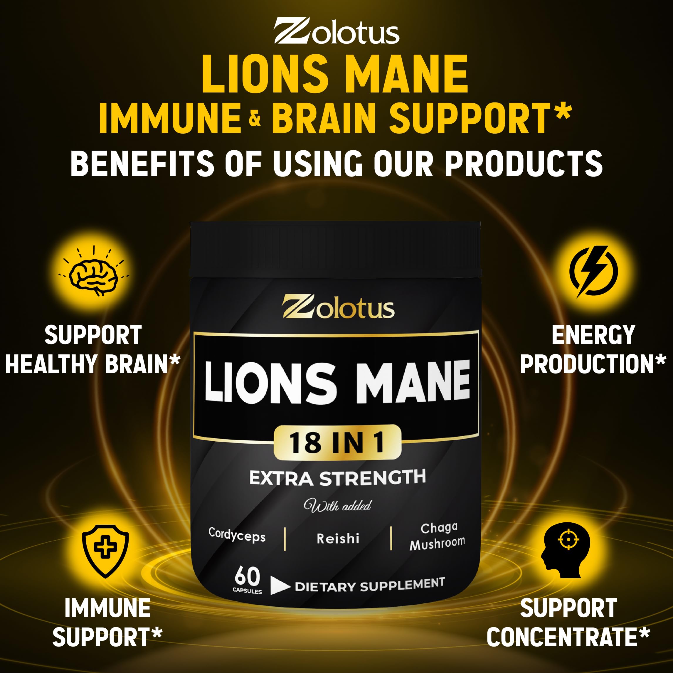 Herbal ingredients including Ginkgo Biloba and Rhodiola