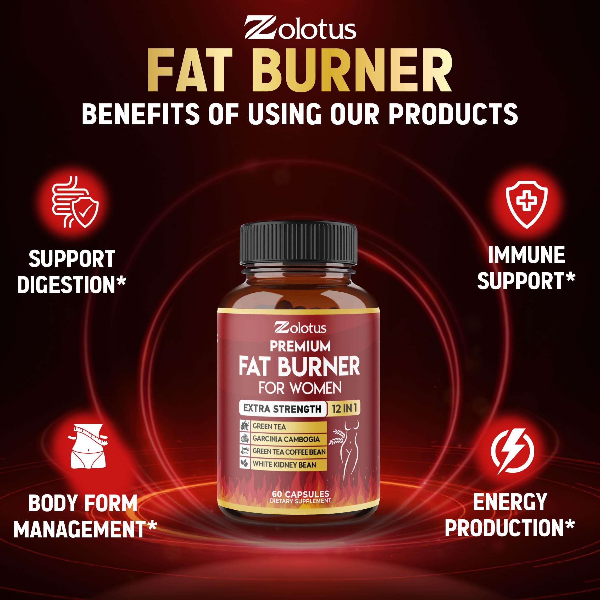 Vegan, non-GMO, gluten-free supplement label