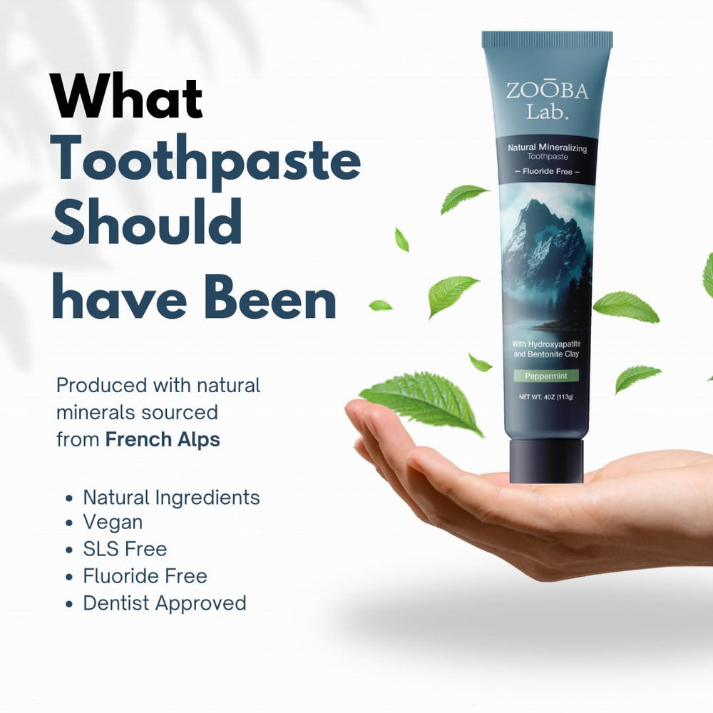 SLS-free and alkaline toothpaste label