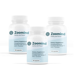 Nutrition facts panel of Zoomind dietary supplement